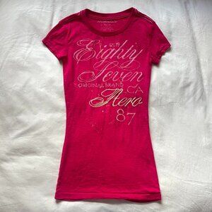 Hot Pink Aeropostale Baby Tee